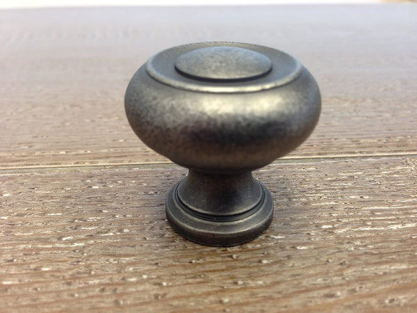 Hanson Cabinet Hardware Knob in Antique Pewter Finish