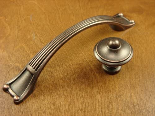 Rome Cabinet Drawer Handle Pull 3.75" Center-to-Center in Antique Copper Finish